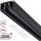 Novotech 135354 FLUM SHINO Черный встраиваемый 2м трековый гарпунный шинопровод для монтажа в ПВХ натяжные потолки, прямые соед. планки 4шт в комплекте, гарпун и заглушки гарпуна в комплекте, 48V, IP20