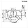 Novotech 135354 FLUM SHINO Черный встраиваемый 2м трековый гарпунный шинопровод для монтажа в ПВХ натяжные потолки, прямые соед. планки 4шт в комплекте, гарпун и заглушки гарпуна в комплекте, 48V, IP20
