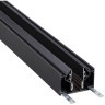 Novotech 135354 FLUM SHINO Черный встраиваемый 2м трековый гарпунный шинопровод для монтажа в ПВХ натяжные потолки, прямые соед. планки 4шт в комплекте, гарпун и заглушки гарпуна в комплекте, 48V, IP20