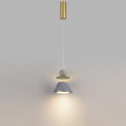 5475/10LG ODEON LIGHT EXCLUSIVE L-VISION подвесной светильник латунь, синие плафоны, LED 10 Вт, 3000 К, 664 Лм, IP20, 220 В