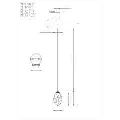 Подвесной светильник IP20 LED 4W 300Лм 3000K 200° GEMME 7111/4LC