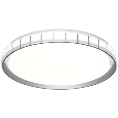 7696/ELN Серебристый настенно-потолочный 50см светильник с перекл. цветовой температуры на драйвере 76Вт 7105Лм 3000;4000;6000К CRI80 IP43 CCT SONEX KUPI SILVER