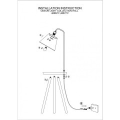 Торшер со столиком Odeon Light 4667/1F KALDA под лампу 1xE27 1*60W