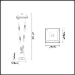 Уличный светильник IP65 LED 12W 4000K AC85-265V Odeon Light BEARITZ 6655/12GL