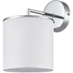 6591/1W CLASSI LN24 хром/белый, металл/текстиль Бра E14 1*40W 220V SUNTORI