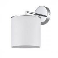 6591/1W CLASSI LN24 хром/белый, металл/текстиль Бра E14 1*40W 220V SUNTORI