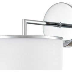 6591/1W CLASSI LN24 хром/белый, металл/текстиль Бра E14 1*40W 220V SUNTORI