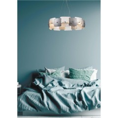 6588/8 MODERNI LN24 хром/тонированное стекло, металл/стекло Люстра подвесная E14 8*40W 220V LIBERTI