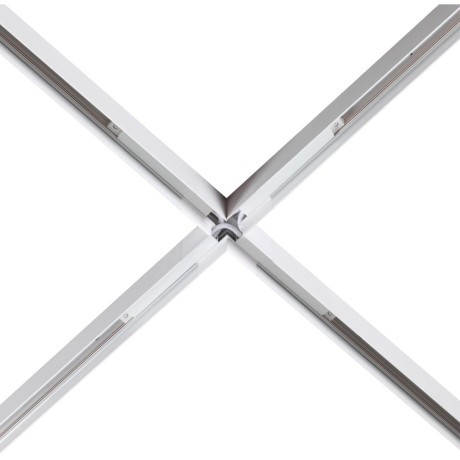 Соединитель питание+металл Х-образный для накладных шин серии Novotech Flum 135127