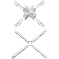 Соединитель питание+металл Х-образный для накладных шин серии Novotech Flum 135127