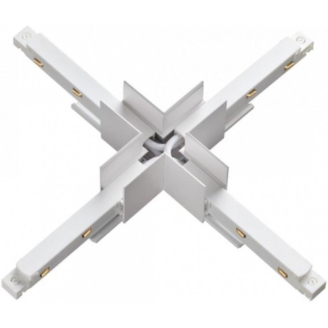 Соединитель питание+металл Х-образный для накладных шин серии Novotech Flum 135127