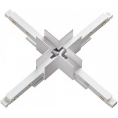 Соединитель питание+металл Х-образный для накладных шин серии Novotech Flum 135127