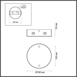 5015/2R L-VISION ODL23 605 золотой цвет Потолочная чаша (доп.основание) VEKIA