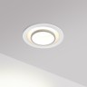 Novotech LIRIO 371050 Встраиваемый современный круглый точечный светильник-спот хай-тек для натяжного и гипсокартонного потолка, лампа 1xGU10 до 12Вт, 220В, IP20, белый матовый алюминий и акрил, диаметр 88,5 мм, высота 38,5 мм, врезное отверстие 75 мм