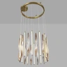 5468/66L Odeon Light Exclusive L-VISION латунная люстра с коричневым стеклянным декором, LED 66 Вт, 3500 К, IP20, 220 В