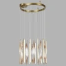 5468/66L Odeon Light Exclusive L-VISION латунная люстра с коричневым стеклянным декором, LED 66 Вт, 3500 К, IP20, 220 В