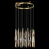 5468/66L Odeon Light Exclusive L-VISION латунная люстра с коричневым стеклянным декором, LED 66 Вт, 3500 К, IP20, 220 В
