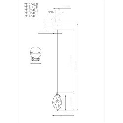 Подвесной светильник IP20 LED 4W 300Лм 3000K 200° 220V GEMME 7110/4LB