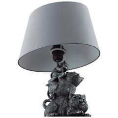 8128/1T MODERNI LN25 серый, керамика/текстиль Настольная лампа E27 1*60W 220V CATTY