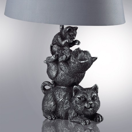 8128/1T MODERNI LN25 серый, керамика/текстиль Настольная лампа E27 1*60W 220V CATTY