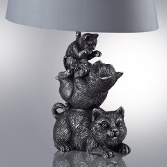 8128/1T MODERNI LN25 серый, керамика/текстиль Настольная лампа E27 1*60W 220V CATTY