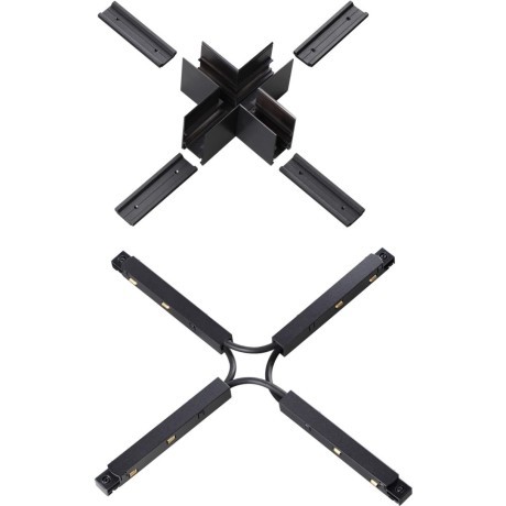 Соединитель питание+металл Х-образный для накладных шин серии Novotech Flum 135128