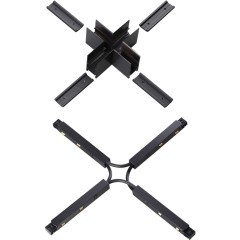 Соединитель питание+металл Х-образный для накладных шин серии Novotech Flum 135128