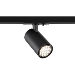 Novotech SELENE 359907 Современный трековый поворотный LED-светильник-спот направленного света для однофазной трехжильной системы EXPERT, 10Вт, 610Лм, 4000К, угол 36°, CRI90, UGR19, 220В, IP20, черный алюминий, длина 120 мм, ширина 55 мм, высота 87 мм