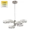 5451/99L Odeon Light RIVIERA подвесная LED-люстра, 99 Вт, CCT 2000/3000/4000 К, 4100 Лм, CRI≥80, никель, белые плафоны, IP20, 220 В
