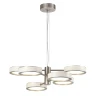 5451/99L Odeon Light RIVIERA подвесная LED-люстра, 99 Вт, CCT 2000/3000/4000 К, 4100 Лм, CRI≥80, никель, белые плафоны, IP20, 220 В
