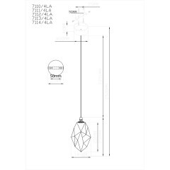 Подвесной светильник IP20 LED 4W 300Лм 3000K 200° GEMME 7113/4LA