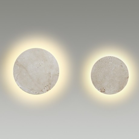 6625/5WL HIGHTECH ODL24 бежевый/металл/травертин Настенный светильник IP20 LED 6W 3000K 220V TRAVERTINO