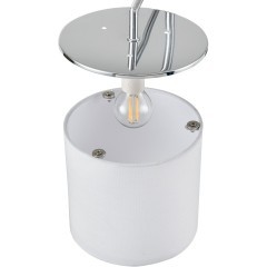 6591/6 CLASSI LN24 хром/белый, металл/текстиль Люстра подвесная E14 6*40W 220V SUNTORI