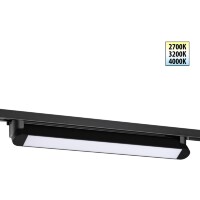 359792 PORT NT25 236 черный Светильник однофазный двухжильный трековый с переключ. цв. температуры IP20 LED 24W 180-265V 2700К/3200К/4000К ITER