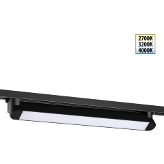 359792 PORT NT25 236 черный Светильник однофазный двухжильный трековый с переключ. цв. температуры IP20 LED 24W 180-265V 2700К/3200К/4000К ITER