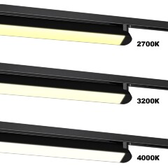 359792 PORT NT25 236 черный Светильник однофазный двухжильный трековый с переключ. цв. температуры IP20 LED 24W 180-265V 2700К/3200К/4000К ITER