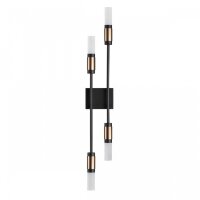5009/10WL L-VISION ODL24 матовый черный/ант.бронза/белый/металл/стекло Бра LED 10W 4000K 540лм CANDEL