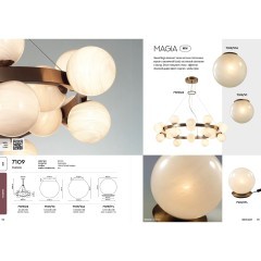 7109/1TL Настольная лампа с белым стеклянными плафоном и лампой E27 макс 5Вт Odeon Light MAGIA