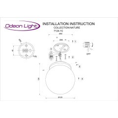 Потолочный светильник IP54  1*G9 LED*5W VIVA 7124/1C