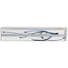 8327/6W Настенная бра шириной 60см с текстильным серо-бежевым плафоном под лампы E14 6*40W 220V LUMION GOFERA