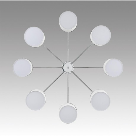 6591/8 CLASSI LN24 хром/белый, металл/текстиль Люстра подвесная E14 8*40W 220V SUNTORI