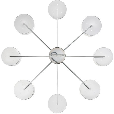 6591/8 CLASSI LN24 хром/белый, металл/текстиль Люстра подвесная E14 8*40W 220V SUNTORI