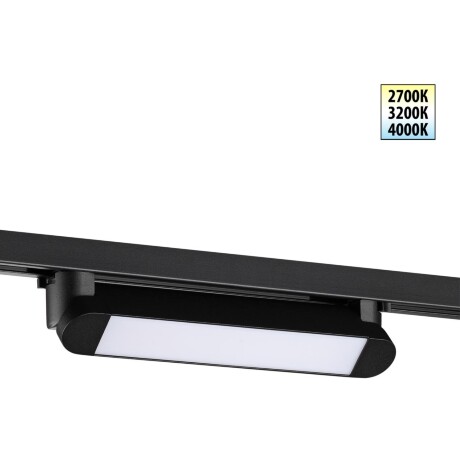 359795 PORT NT25 264 черный Светильник однофазный трехжильный трековый с переключ. цв. температуры IP20 LED 12W 180-265V 2700К/3200К/4000К ITER