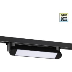 359795 PORT NT25 264 черный Светильник однофазный трехжильный трековый с переключ. цв. температуры IP20 LED 12W 180-265V 2700К/3200К/4000К ITER