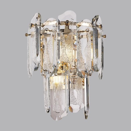 5069/2W HALL ODL24 503 золото/прозрачный/металл/хрусталь Бра E14 2*40W BULLON