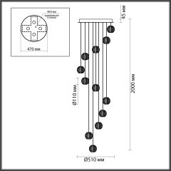 Люстра ODEON LIGHT CRYSTAL 5007/56L