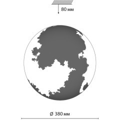 3084/DLN PALE SN 117 Светильник пластик/белый/серый LED 48Вт 3000/4000/6000К D380 IP43 CCT MOON