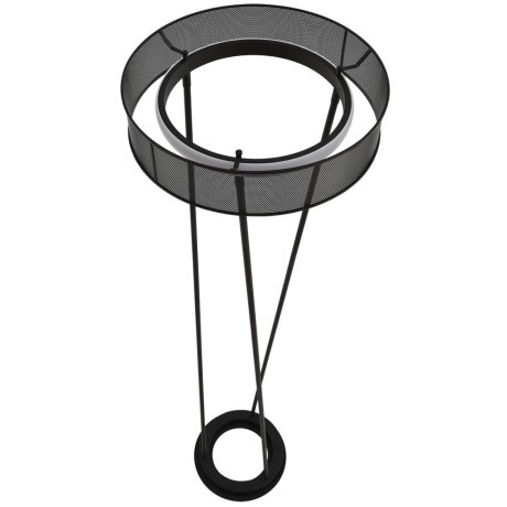 8370/30FL Торшер с металлическим черным плафоном и ступенчатой сменой цветности 3000;4000;6000K LED 30Вт 1510Лм CRI80 220V LUMION ALVA