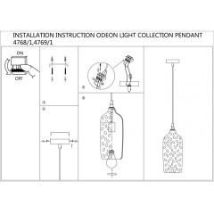 Подвесной светильник цилиндр Odeon Light 4769/1 SITORA под лампу 1xE27 60W