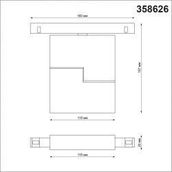 358626 Трековый светодиодный управляемый пультом светильник Novotech Flum CRI90+ 3000-6500К 800Лм 120° 10W